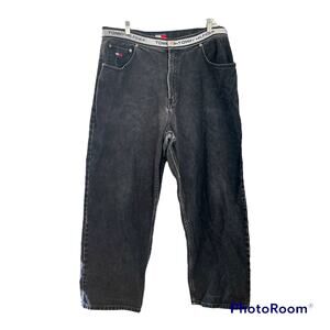 VTG y2k Tommy Hilfiger jeans baggy skater size 38x30 waist spell out logo mens